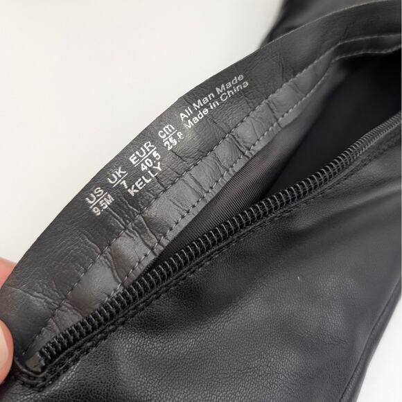 Franco Sarto Kelly Over-The-Knee Boots Round Toe Women's Black Size US9.5 EU40.5 - Picture 12 of 15